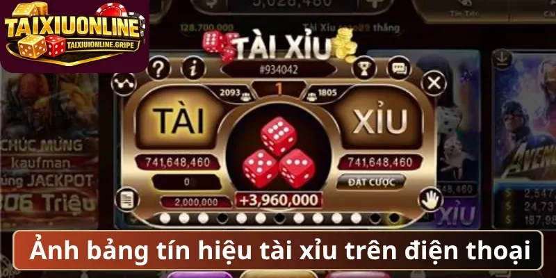 Ảnh bảng tín hiệu tài xỉu trên điện thoại
