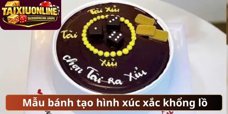 Mẫu bánh tạo hình xúc xắc khổng lồ